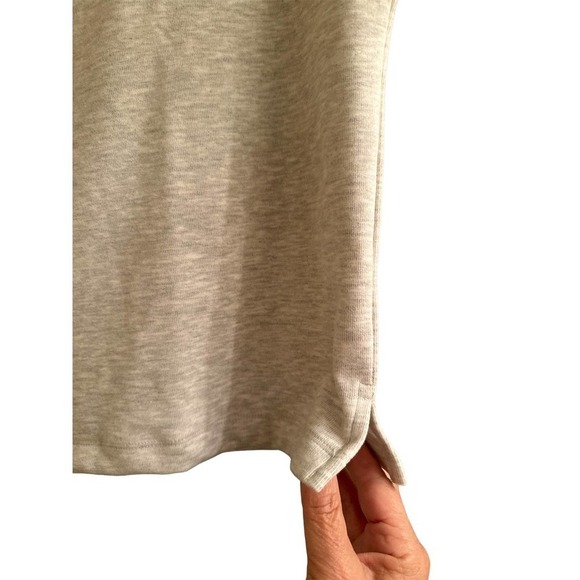 Bobi Split Hem Raglan Top in Light Grey - Picture 5 of 8